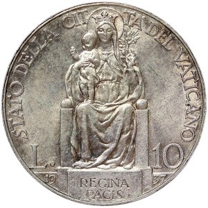 Watykan, Pio XI, 10 lirów 1937 r.