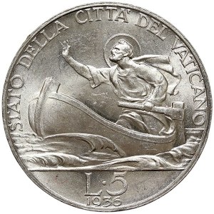Cité du Vatican, Pio XI, 5 Lire 1936