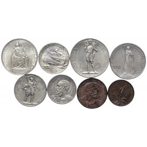 Vatican City, Pio XI, Complete series Lot 8 pcs. 1935