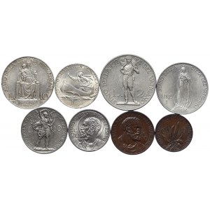 Watykan, Pio XI, kompletna seria 8 szt. 1936