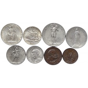 Vatican City, Pio XI, Complete series Lot 8 pcs. 1937