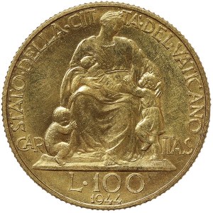 Vatican City, Pio XII, 100 Lire 1944