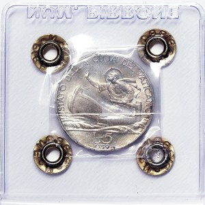Vatican City, Pio XII, 5 Lire 1939