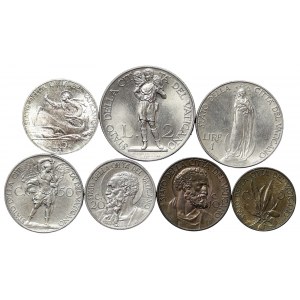 Cité du Vatican, Pio XII, Lot 7 pcs. 1939