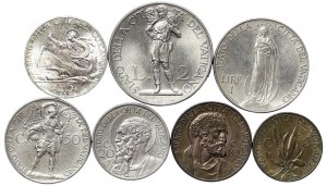 Watykan, Pio XII, lot 7 szt. 1939
