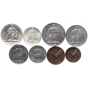 Vatican City, Pio XII, Complete series Lot 8 pcs. 1945