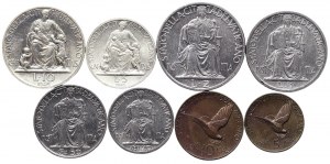 Vatican City, Pio XII, Complete series Lot 8 pcs. 1945