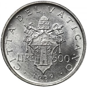 Watykan, Giovanni XXIII, 500 Lire 1959