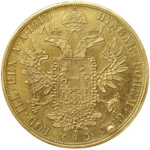 Yougoslavie, Alexandre Ier, 4 ducats contremarqués pour la Bosnie 1915 (1931-34), Vienne