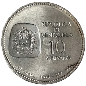 Venezuela, 10 Bolivares 1973