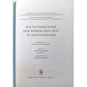 DIE FUNDMUNZEN DER ROMISCHEN ZEIT IN DEUTSCHLAND: ABTEILUNG II BADEN-WURTTEMBERG: BAND 4: NORDWURTTEMBERG: NACHTRAG 1. STRIBRNY, KARLHORST. 1993.