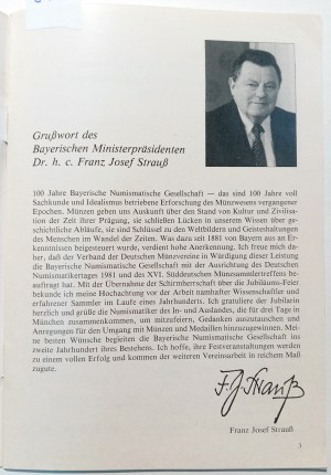 DEUTSCHER NUMISMATIKERTAG 1981 XVI. SUDDEUTSCHES MUNZSAMMLERTREFFEN 16/18 OKTOBER 1981. 1981.