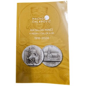KATALOG ČESKOSLOVENSKÝCH MINCÍ A MEDAILÍ. ČESKÁ REPUBLIKA A SLOVENSKÁ REPUBLIKA 1918-2024 (ve slovenštině). MACHO &amp; CHLAPOVIČ. 2023