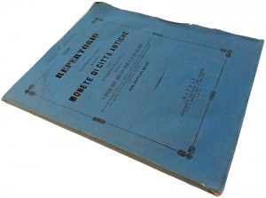 REPERTORIO OSSIA DESCRIZIONE E TASSA DELLE MONETE DI CITTA' ANTICHE COMPRESE NE' PERIMETRI DELLE PROVINCE COMPONENTI L'ATTUALE REGNO DELLE DUE SICILIE AL DI QUA DEL FARO. RICCIO, GENNARO. 1852.