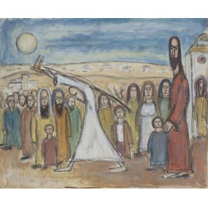 David Yecheskiel Kirszenbaum, Guarigione (scena biblica), 1950.