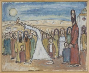 David Yecheskiel Kirszenbaum, Uzdravení (biblická scéna), 50. léta 20. století.