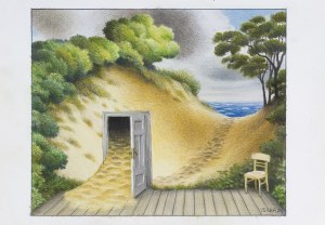 Jacek Yerka, MEMORIAL FROM THE BEACH, 2024