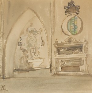 Stanislaw Noakowski, INSIDE THE CHURCH, 1923