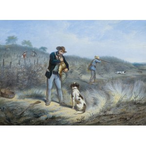 Carl Frederick Schultz, POLOWANIE NA ZAJĄCE, po 1855