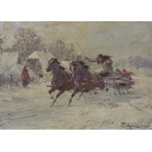 Władysław Chmieliński (Stachowicz), L'INVERNO NEL VILLAGGIO