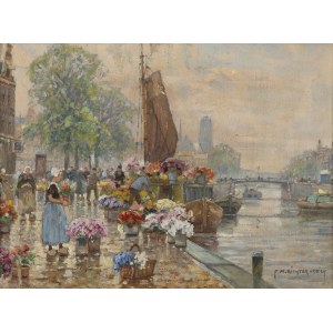 F.M. Richter-Reich, MERCATO DEI FIORI SUL CANALE NEI PAESI BASSI