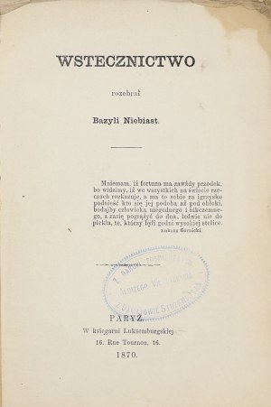Basil Niebiast [Tokarzewicz Józef], Nanebevstoupení [1880].