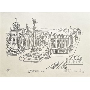 Edward Dwurnik (1943 - 2018 ), Varšava (Zygmuntův sloup), 2005
