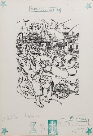 Edward Dwurnik (1943 - 2018), Wódka i Śmierć, cykl robotnicy '65