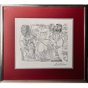 Pablo Picasso (1881-1973), Superproduction Hollywoodienne avec des voyeurs - Superprodukcja Hollywood z podglądaczami