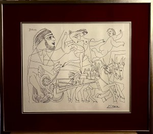 Pablo Picasso (1881-1973), El Arrastre, avec Écuyère et Putto (Zaprzęg z Amazonką i Putto)