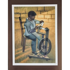 Louis TOFFOLI (1907-1999), Le Fileur z cyklu Metiers (Zawody), 1991