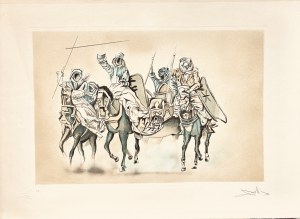 Salvador Dali (1904-1989), Bedouin Horsemen- a study for the 