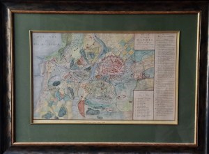 Assedio di Danzica - Mappa del XIX secolo.