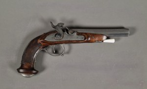 Pistola con chiusura a cappuccio, XIX secolo.