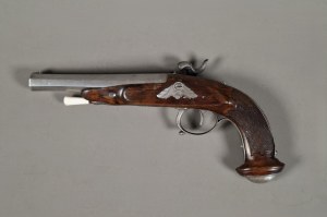 Pistola con chiusura a cappuccio, XIX secolo.