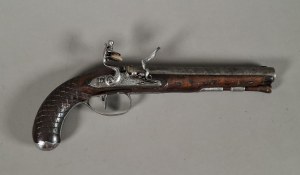 Pistola con serratura a bilanciere, Inghilterra del XVIII secolo.