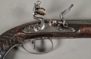 Pistola con serratura a bilanciere, Inghilterra del XVIII secolo.