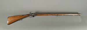 Hunting rifle with cap lock, France 19th century.
