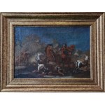 Battle scene, painter unknown from the 18th century.