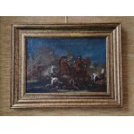 Battle scene, painter unknown from the 18th century.