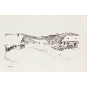 Frantisek Xaver HARLAS (1865-1947), Widok wiejski, ok. 1913