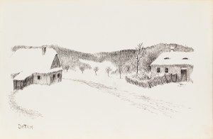 Frantisek Xaver HARLAS (1865-1947), Widok wiejski, ok. 1913