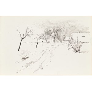 Frantisek Xaver HARLAS (1865-1947), Zima na wsi, ok. 1913