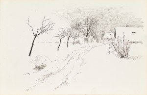 Frantisek Xaver HARLAS (1865-1947), Zima na wsi, ok. 1913