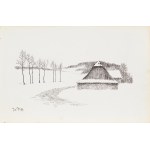 Frantisek Xaver HARLAS (1865-1947), Chata w zimowej scenerii, ok. 1913