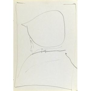 Jerzy PANEK (1918-2001), Popiersie mężczyzny w czapce tyłem - autoportret, 1963