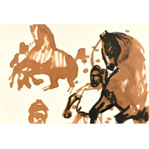 Ludwik MACIĄG (1920-2007), Trainer with a horse