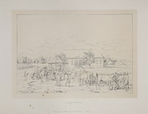 Albrecht ADAM (1786-1862), Manor in Jachimiszki in Lithuania in 1812 (original title : 
