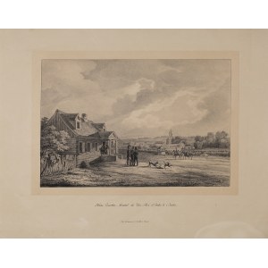 Albrecht ADAM (1786-1862), Dvůr v Krogi na Litvě v roce 1812 (původní název: Kroni, Quartier General du Vice Roi d'Italie le 1 Juillet), cca 1830