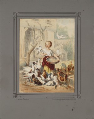 Theodor HOSEMANN (1807-1875), Susan feeds the birds, 1854